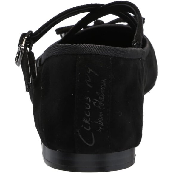 Circus NY by Sam Edelman Women's Black SuedeLeather Cross Strap Zuri Ballet Flat - Picture 3 of 7